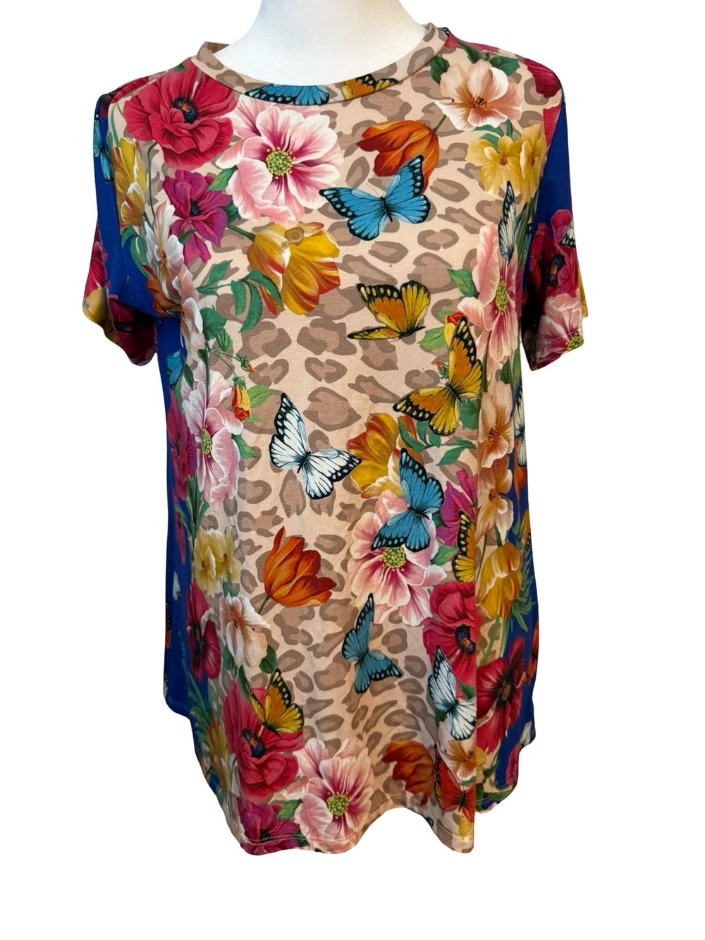 Johnny Was Bloomcore Butterfly Bamboo Blend Mayflower Favorite Short Sleeve Tee